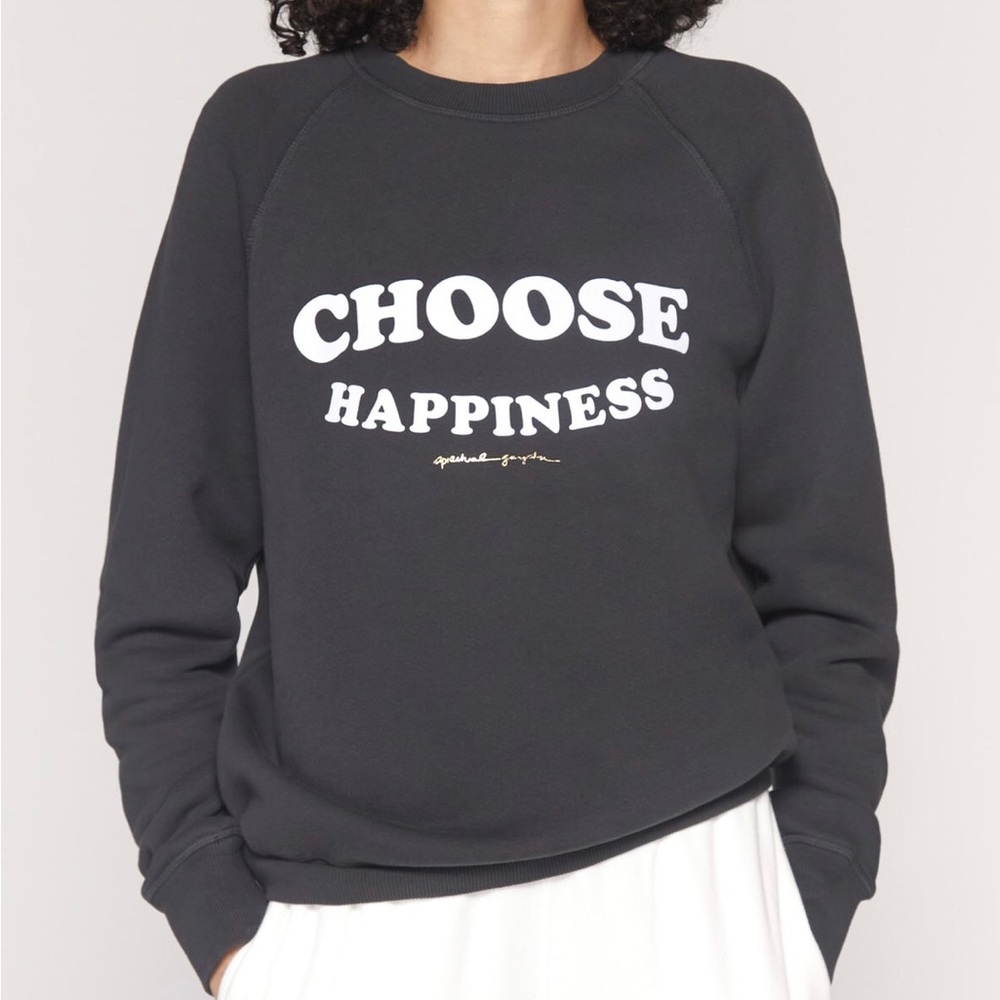 NWT Spiritual Gangster “Choose Happiness” Old School Terry Pullover